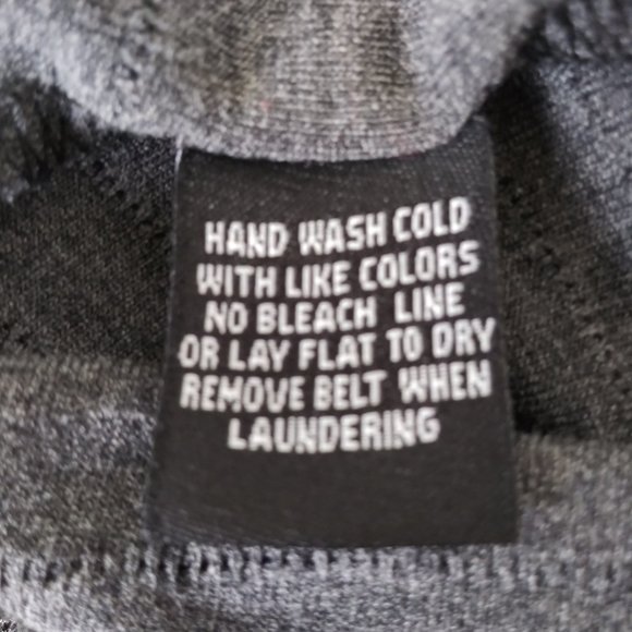 Sharagano Gray Sweater Dress Size 10 Textured Knit Cowl Neck - Picture 5 of 5